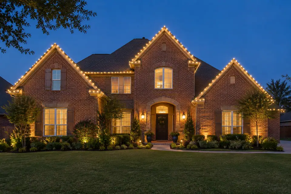 Christmas Light Installation concept for a Texas home